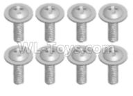 Wltoys 18628 Parts-Screws,Pan head screws with Tape(8pcs)-ST2.3X8PWB-18628-0676,Wltoys 18628 RC Crawler Car Spare Parts Replacement Accessories,1:18 18628 6wd rc rock racing car Parts,On Road Drift Racing Truck Car Parts